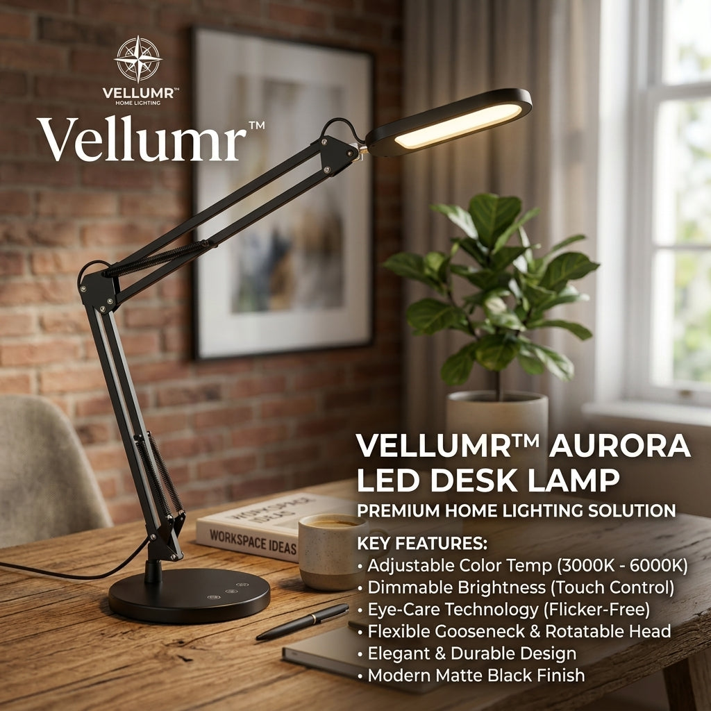 VELLUMR™ LumaReach Pro LED Desk Lamp**