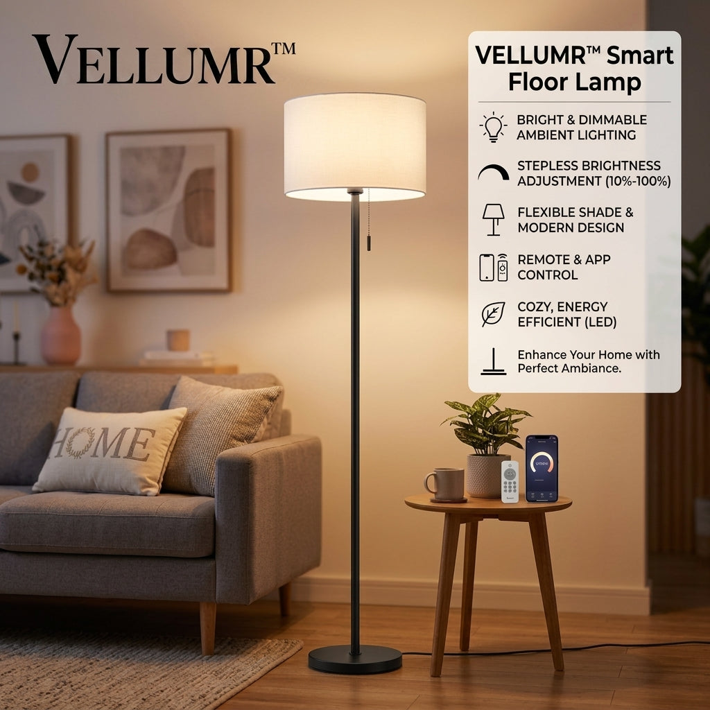 VELLUMR™ GlowArc Ambient Floor Lamp