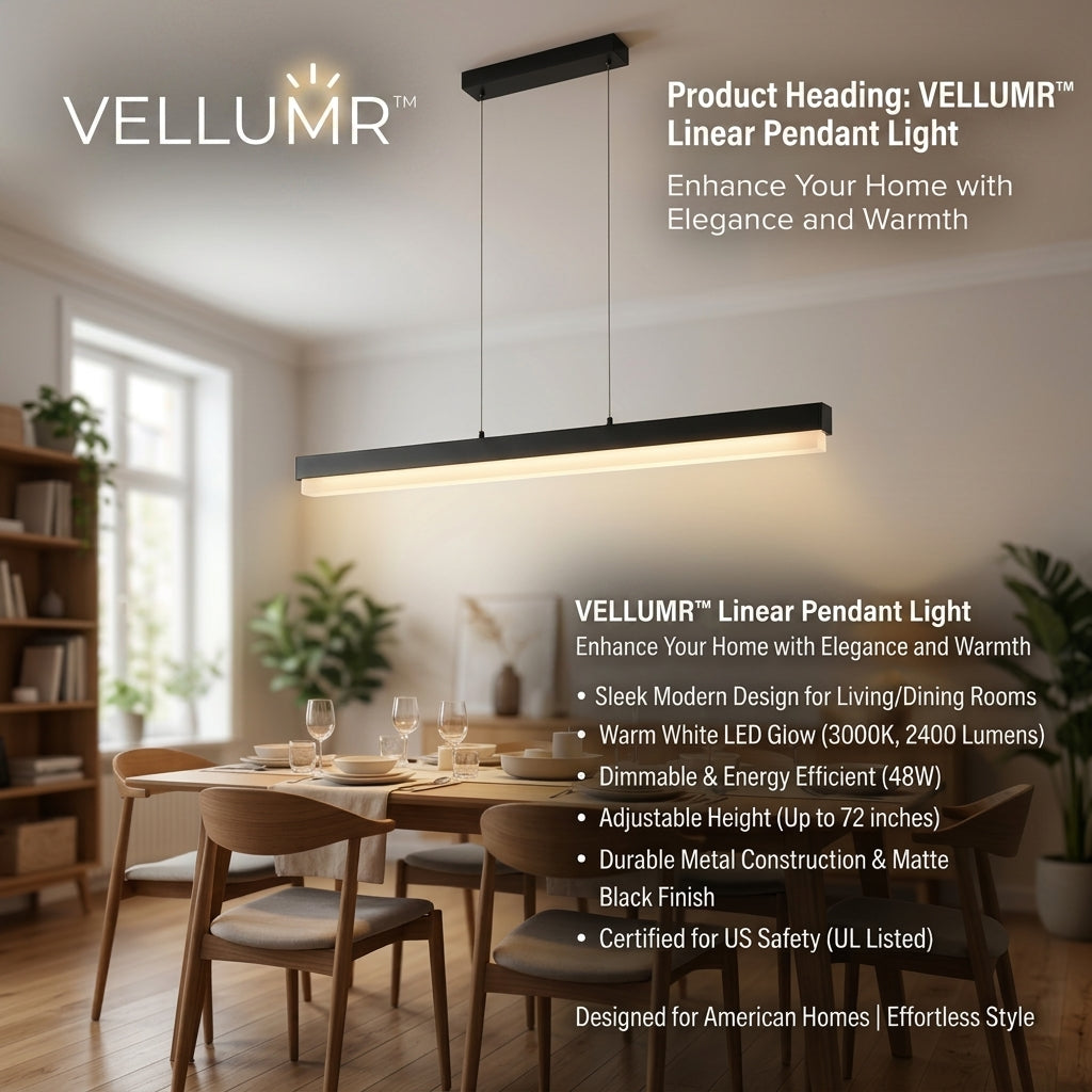 VELLUMR™ HaloLine LED Linear Pendant Light