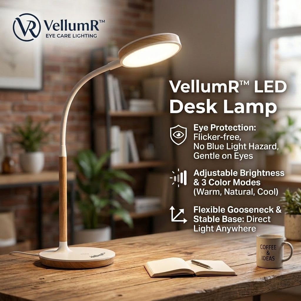 VELLUMR™ HaloFlex Eye-Care LED Desk Lamp